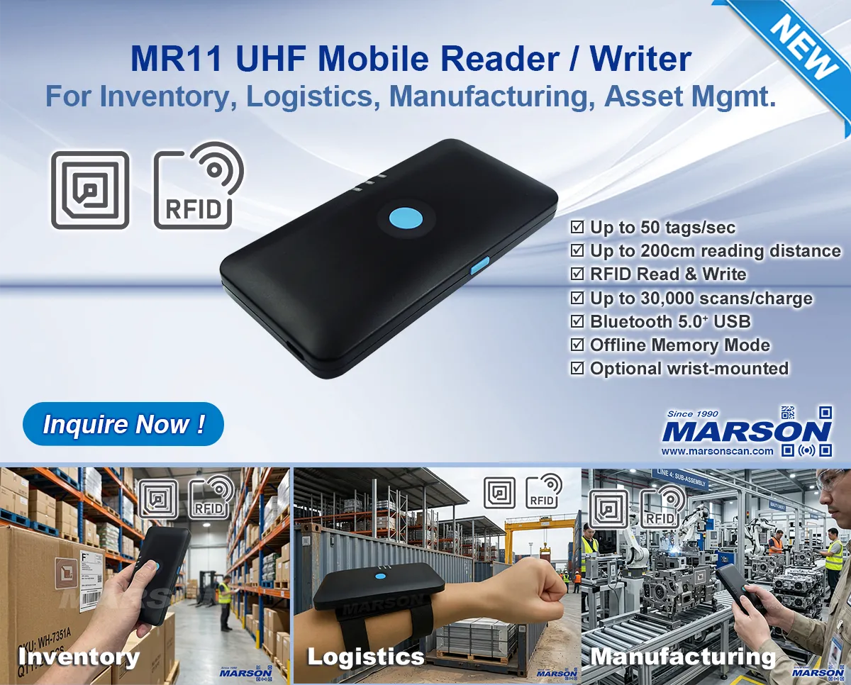 Marson_release_the_MR11_UHF_Mobile_Reader_ Writer_For_Logistics_Manufacturing_Inventory_Asset Mgmt_Marson Marson_release_the_MR11_UHF_Mobile_Reader_ Writer_For_Logistics_Manufacturing_Inventory_Asset Mgmt_Marson